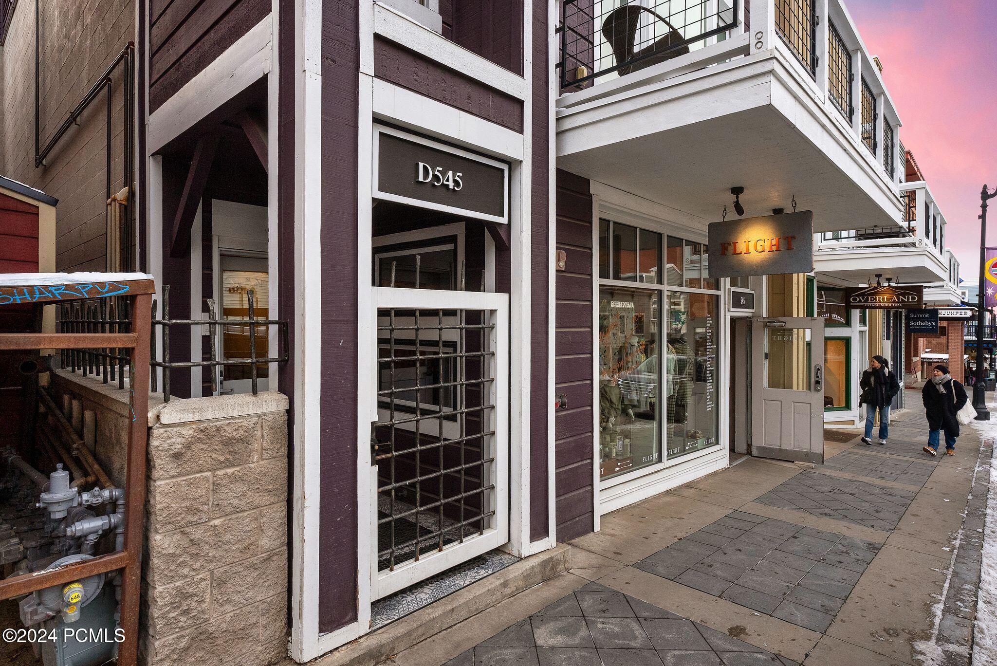 Private entrance at 545 Main Street Park City