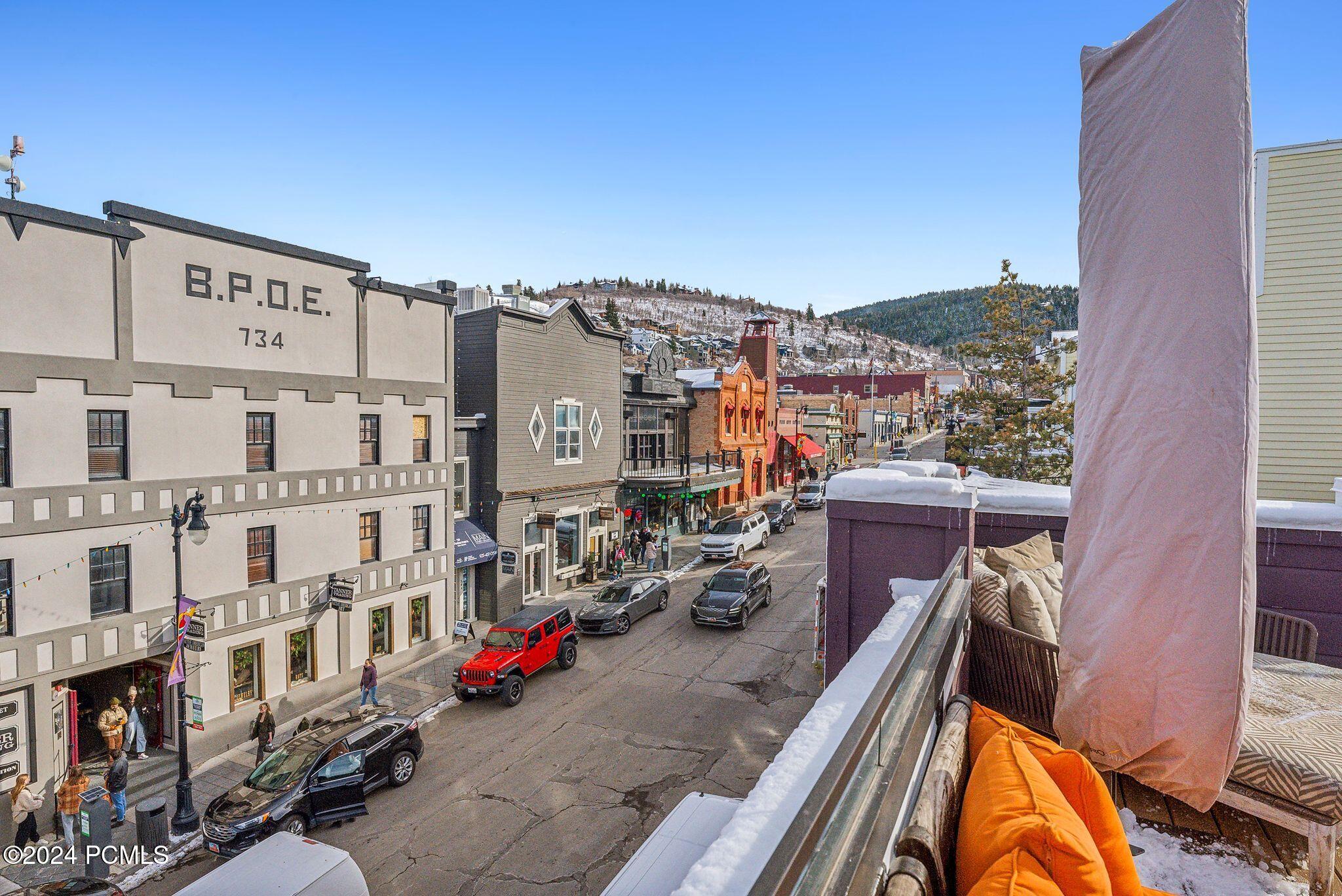 View of Main Street from rooftop
