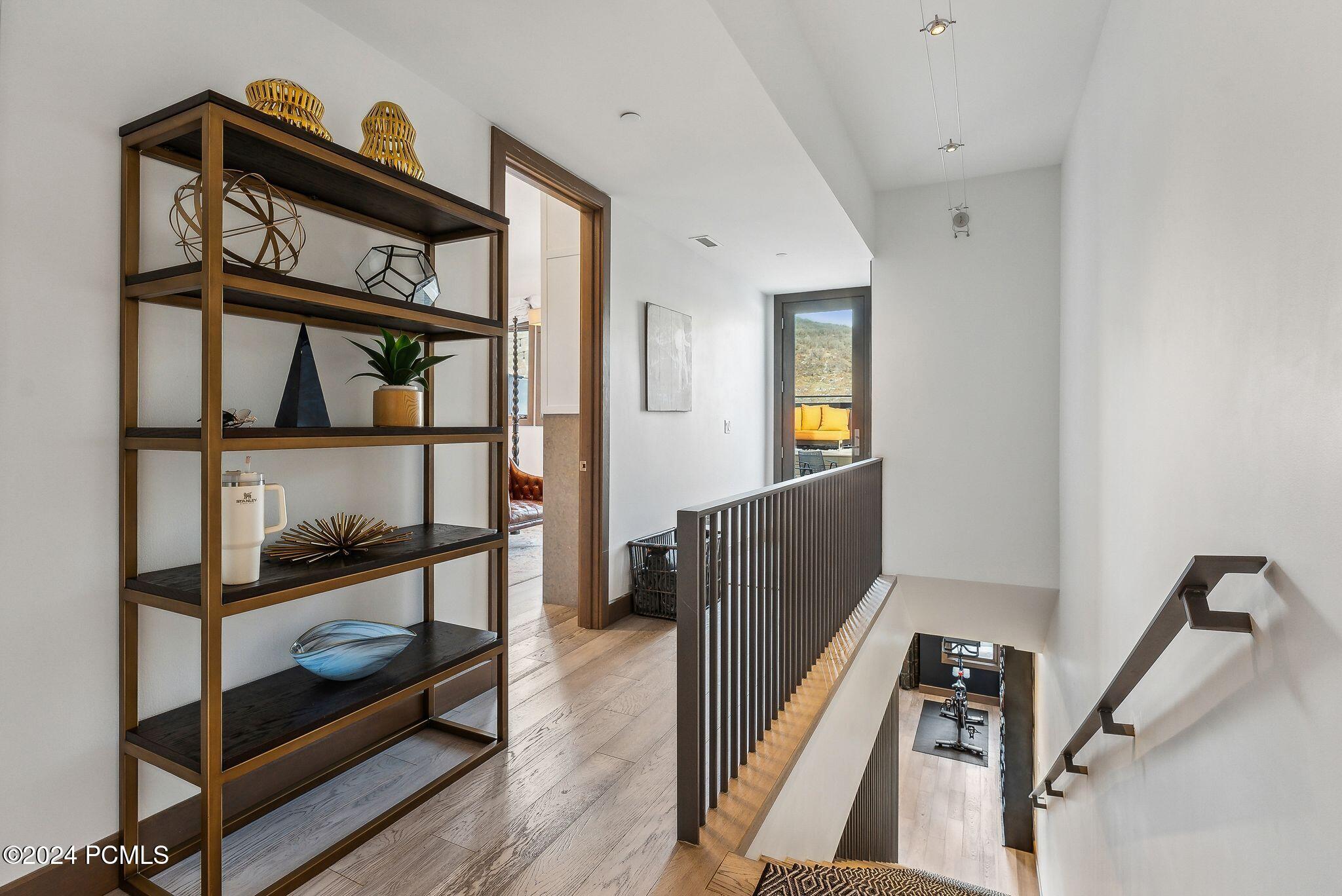 Upper hallway with rooftop deck access